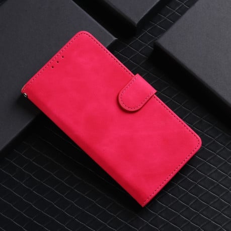 Чехол-книжка Retro Skin Feel Business Magnetic на Xiaomi Redmi 13 4G - пурпурно-красный