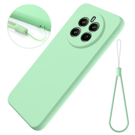 Силиконовый чехол Solid Color Liquid Silicone на Realme 12+ 5G/12 4G/13 4G - зеленый