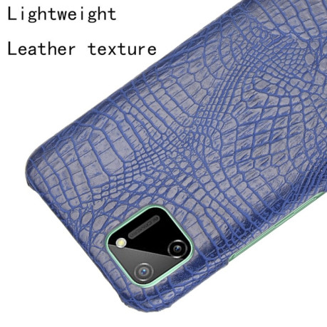Ударопрочный чехол Crocodile Texture на Realme C11 - синий