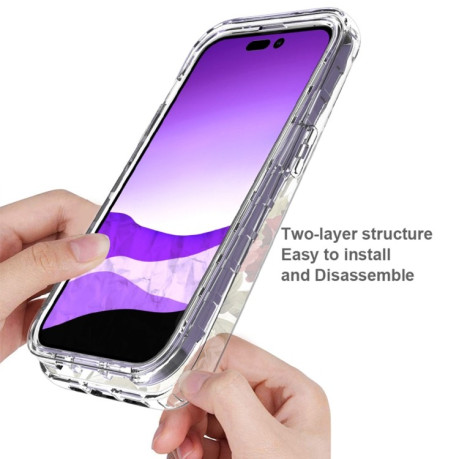 Протиударний чохол Transparent Painted для iPhone 14 Pro - Small Floral