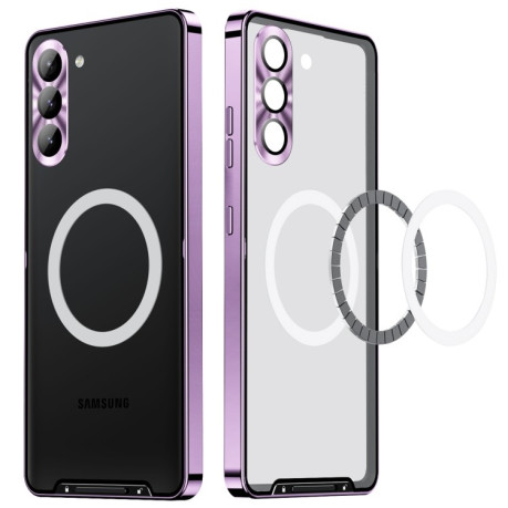 Протиударний чохол Frosted Meta (MagSafe) для Samsung Galaxy S24 - фіолетовий