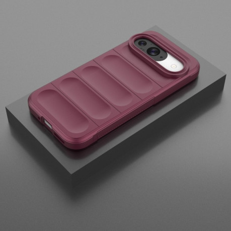 Силиконовый чехол Magic Flannel для Google Pixel 9 Pro - винно-красный