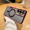 Противоударный чехол Classic Electroplating (Magsafe) для Samsung Galaxy S22 Ultra 5G - красный