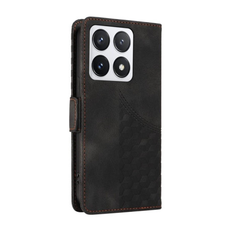 Чохол-книжка Embossed Rhombus Starry Leather для Xiaomi 14T Pro - чорний