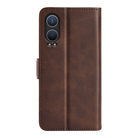 Чохол-книжка Dual-side Magnetic Buckle для OnePlus Nord CE4 Lite 5G - коричневий