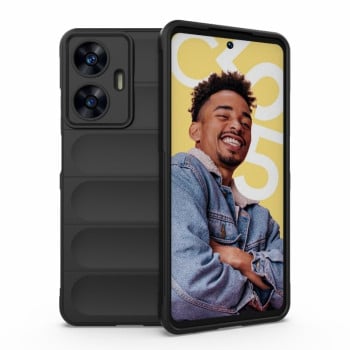 Силиконовый чехол Magic Flannel для Realme C55 4G - черный