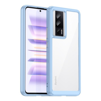 Протиударний чохол Colorful Acrylic Series із кольоровою силіконовою боковиною на Xiaomi Poco F5 Pro - синій