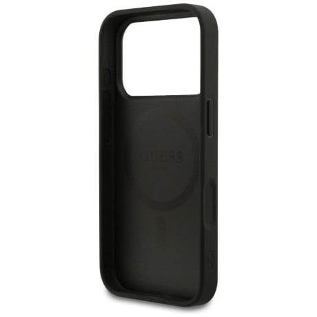 Оригинальный чехол Guess 4G Ring Classic Logo с MagSafe на iPhone 17 Pro - black