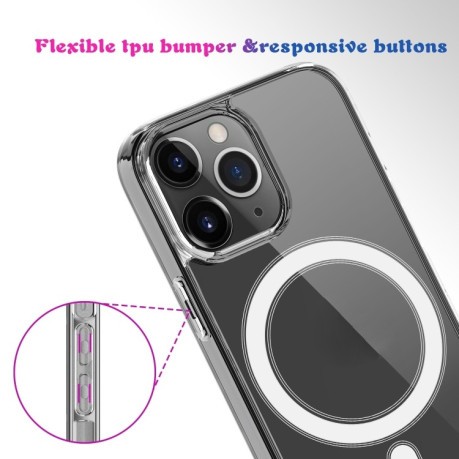 Чехол Clear Case MagSafe Simple Magnetiс для iPhone 15 -прозрачный