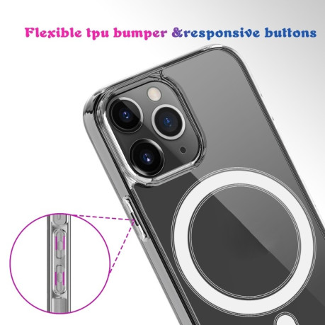 Чехол Clear Case MagSafe Simple Magnetiс для iPhone 15 Pro -прозрачный