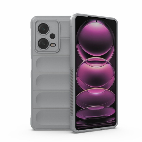 Силіконовий чохол Magic Flannel для Xiaomi Redmi Note 12 Pro 5G- темно-сірий