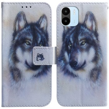 Чехол-книжка Coloured Drawing для Xiaomi Redmi A1/A2 - White Wolf