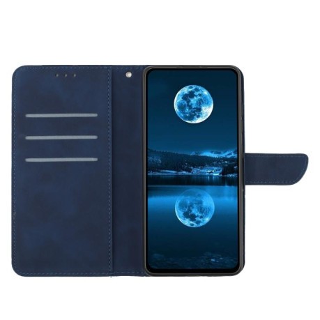 Чехол-книжка Stitching Embossed Leather для Motorola Edge 60 - синий