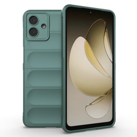 Силиконовый чехол Magic Flannel для Samsung Galaxy A07 4G - зеленый