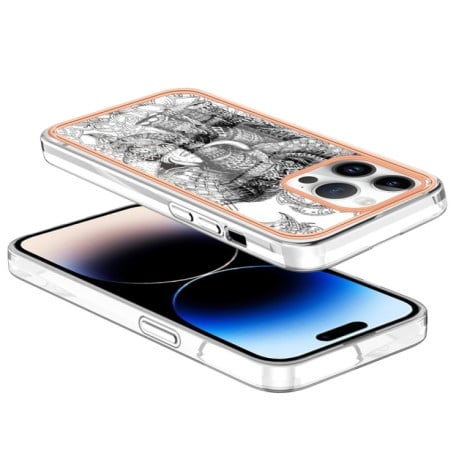 Противоударный чехол Electroplating IMD для iPhone 15 Pro Max 5G - слон