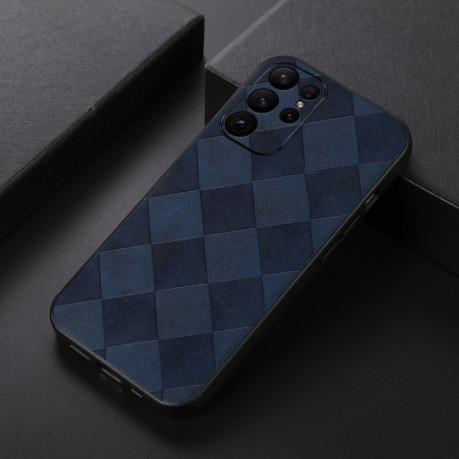 Протиударний чохол Weave Plaid для Samsung Galaxy S23 Ultra 5G - синій