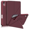 Чохол-книга Cloth Texture Multi-folding для iPad mini 6 - винно-червоний