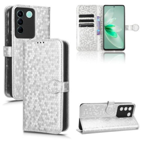 Чохол-книжка Honeycomb Dot для Vivo V27e / S16e - сріблястий
