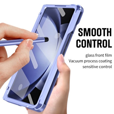 Протиударний чохол Diamond Case-film Integral Hinge Shockproof для Samsung Galaxy Fold 6 5G - фіолетовий
