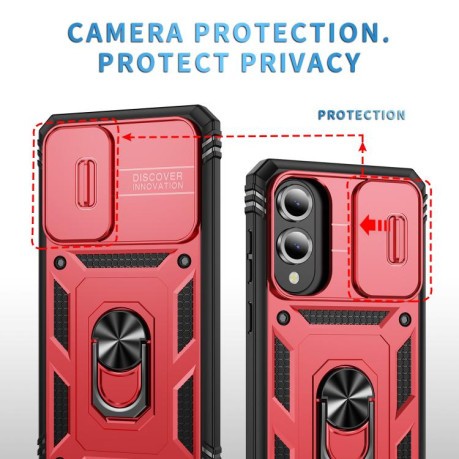 Протиударний чохол Sliding Camshield для Samsung Galaxy S25 Edge 5G - Red+Black