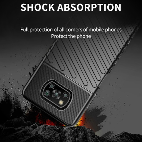 Противоударный чехол Thunderbolt на Xiaomi Poco X3 / Poco X3 Pro - черный