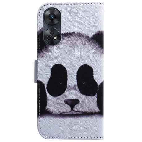 Чохол-книжка Coloured Drawing для OPPO Reno8 T 4G - Panda