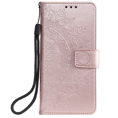 Чехол-книжка Totem Flower для Samsung Galaxy A03s - розовое золото