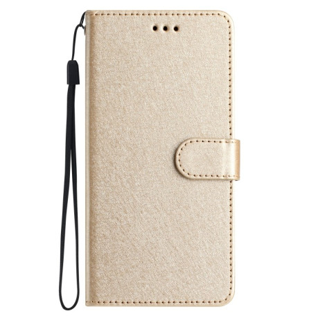 Чехол-книжка Silk Texture Horizontal Flip Leather для OnePlus 13 - золотой