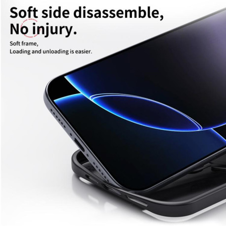 Противоударный чехол Double Ring MagSafe Magnetic Holder для iPhone 17 Pro - черный