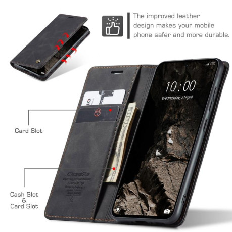 Чехол-книжка CaseMe-013 Multifunctional на Xiaomi Poco F7 Pro / F7 Ultra - черный