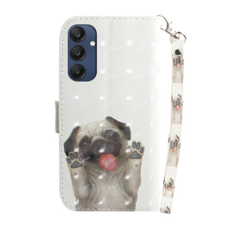 Чехол-книжка Crystal 3D Shockproof Protective Leather для Samsung Galaxy M35 - Pug