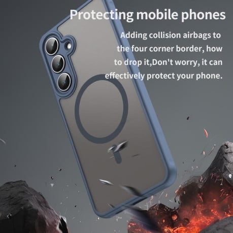 Чохол Fan Dun Series гібрид з Magsafe та захистом камери на Samsung Galaxy S25 FE 5G - синій