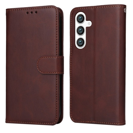 Чехол-книжка Stitching Calf Texture для Samsung Galaxy S25+ 5G - коричневый