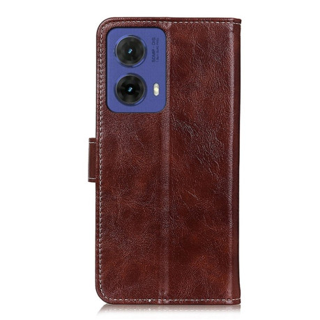 Чохол-книжка Magnetic Retro Crazy Horse Texture на Motorola Moto G85 - коричневий