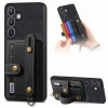 Протиударний чохол Retro Cross Wristband Wallet Leather для Samsung Galaxy S24 5G - чорний