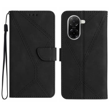Чехол-книжка Stitching Embossed с магнитным хлястиком на Xiaomi Redmi A5 4G 173.3mm - черный