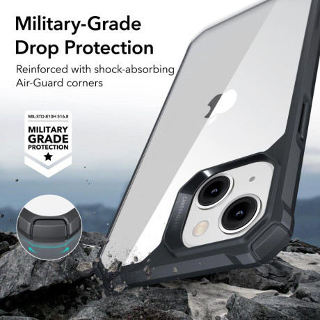 Протиударний чохол ESR Air Armor Series для iPhone 13/14 - чорно-прозорий