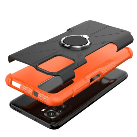 Противоударный чехол Machine Armor Bear для Xiaomi Redmi Note 10/10s/Poco M5s- оранжевый