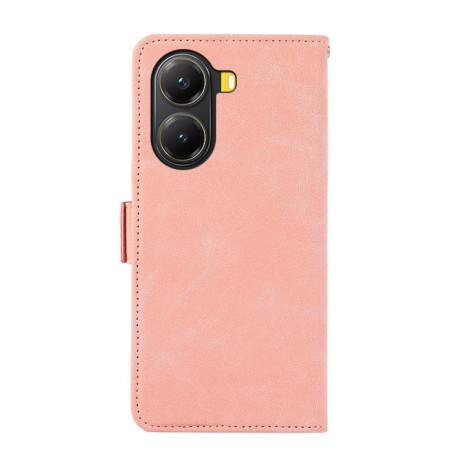 Чехол-книжка ABEEL Color Block Magnetic RFID Leather для Xiaomi Poco X7 Pro - розовый