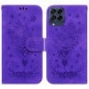 Чохол-книжка Butterfly Rose Embossed Samsung Galaxy M53 5G - фіолетовий