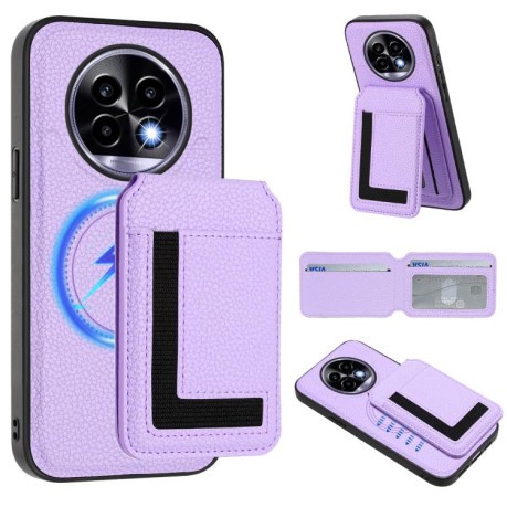 Чохол CX01 Detachable Magsafe Magnetic Card Bag для Realme 13 Pro / 13 Pro+ - фіолетовий
