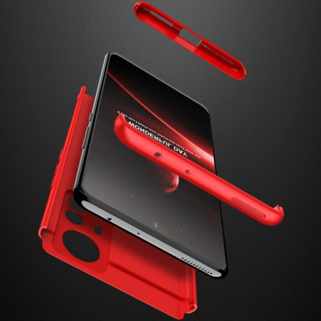 Противоударный чехол GKK Three Stage Splicing на Xiaomi 12 Pro - красный