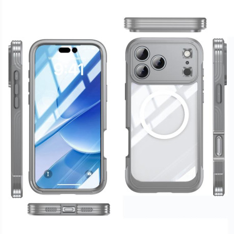 Двосторонній протиударний чохол Life Waterproof MagSafe Magnetic Rugged для iPhone 17 Pro Max - сірий