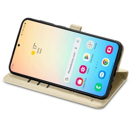 Чохол-книжка Cat and Dog для Samsung Galaxy S25 Ultra 5G - золотий
