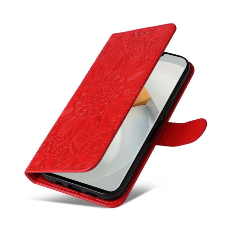 Чехол-книжка Embossed Sunflower для Vivo S12 / V23 5G - красный