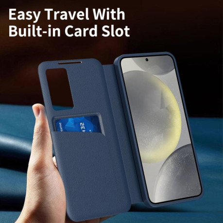 Чохол-книжка Smart View Window Leather для Samsung Galaxy S25+ 5G - синій