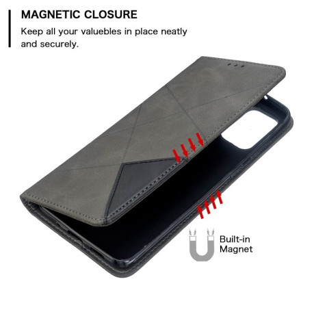 Чохол-книжка Rhombus Texture на Samsung Galaxy S20 Ultra-сірий