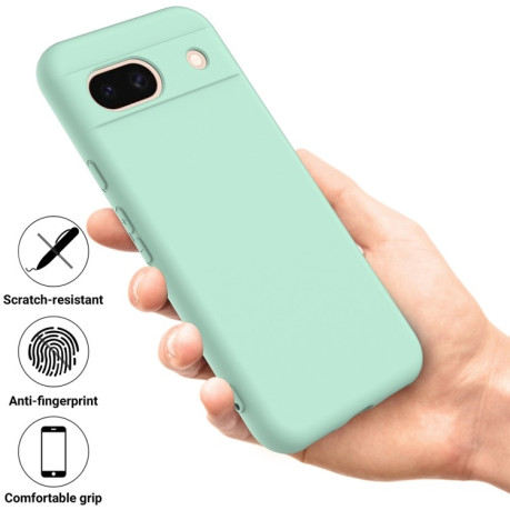 Силиконовый чехол Solid Color Liquid Silicone на Google Pixel 8a - зеленый