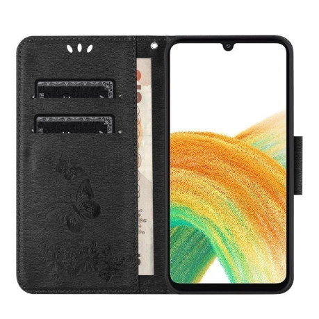 Чохол-книжка Embossed Butterfly  для Samsung Galaxy A36/A56 5G - чорний