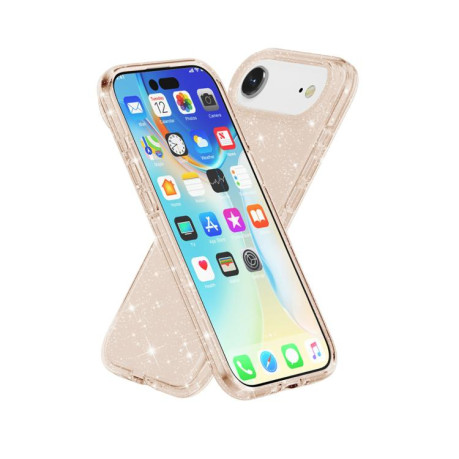 Противоударный чехол Terminator Style Glitter для iPhone 17 - золотой